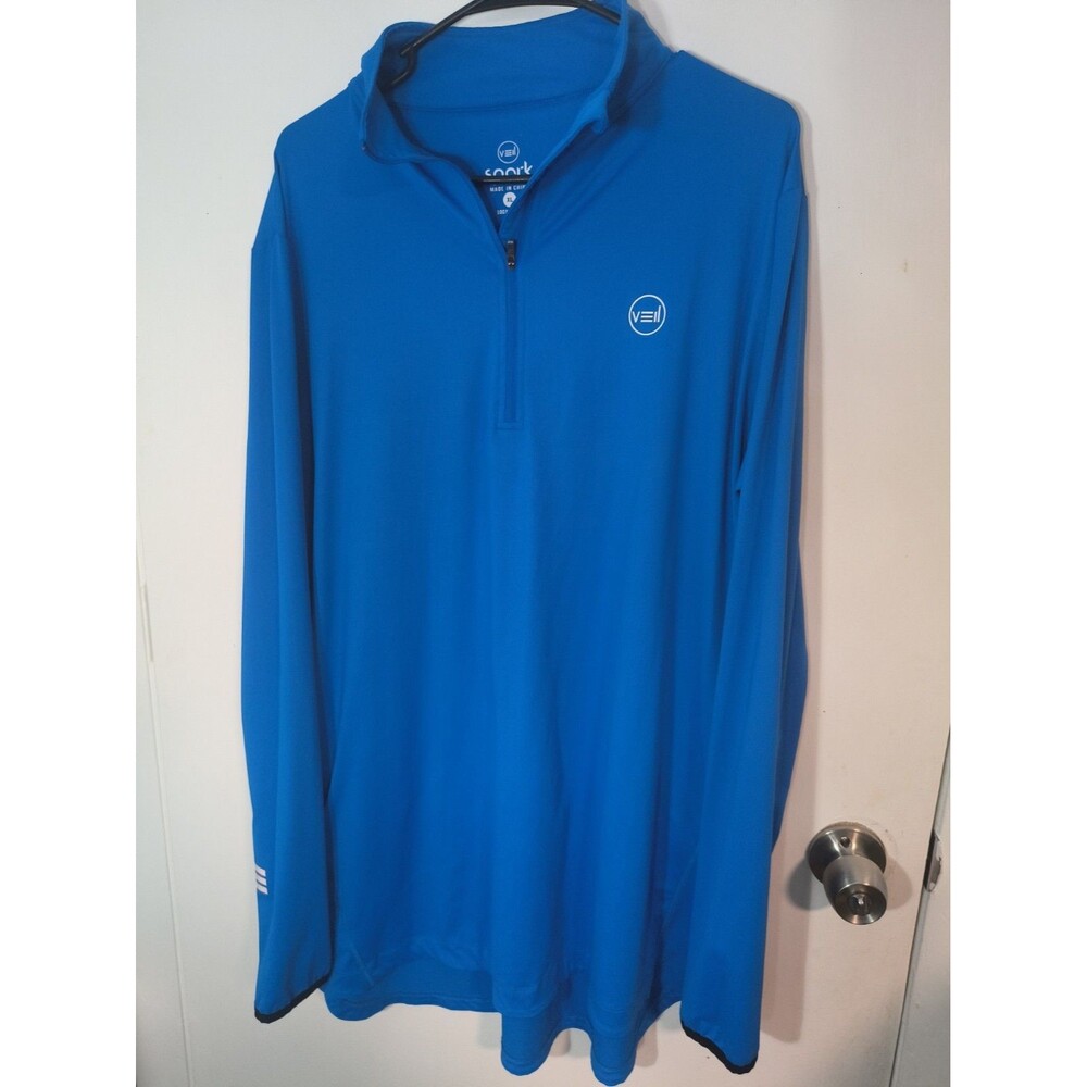Veil Spark 1/4 Zip Pullover Tunic Women Sz XXL Royal Blue Reflective Performance